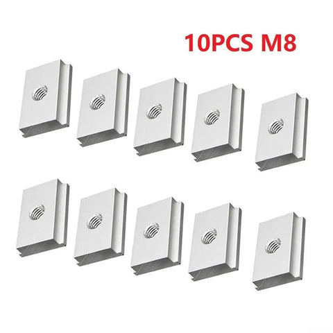 Heavy Duty M8 T Slot Nut Set For Woodworking 10 Piece Aluminum Alloy T Track Sliders For Milling Tables And Band Saw Slots Durable Fasteners