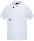 Killer Short Sleeve Chef Coat With Super Breathable Moisture Wicking Fabric And Roomy Utility Pockets Built For The Heavy Kitchen Grind serving as a practical work shirt.