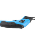 Cordless Electric Scissors For Fabric Leather Cardboard Compact Lightweight Handheld Cutter With Precise Thread Tracing Jam Free Cutting Ergonomic Craft Tool For DIY Sewing And Home Projects blue side view