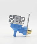 Side view of Beefy 115 Volt Water Inlet Valve Replacement 7601123 76 0112 3 for ice makers, showing metal and plastic components.