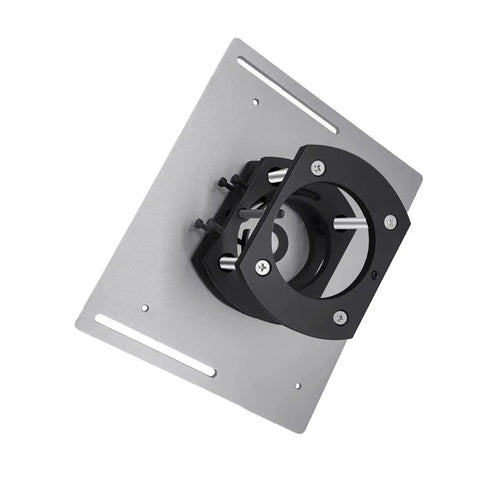 Heavy Duty Router Lift Upgrade For 65mm Trim Motors Featuring Rock Solid Aluminum Alloy Router Table Insert Plate And Buttery Smooth Precision Height Adjustment Red, showing router lift mechanism and mount plate.