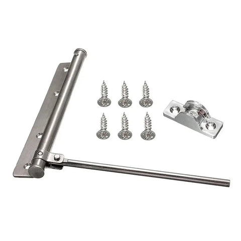 Beefy Adjustable Aluminum Door Closer With Automatic Spring Soft Close Heavy Duty Hardware components on display