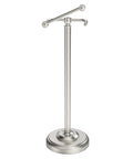 Free Standing Toilet Paper Holder With Pivoting Post, Brushed Nickel Finish, Heavy Weighted Base, SUS304 Stainless Steel, Rust Resistant