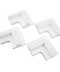 No Drill Solar Panel Corner Brackets Set Durable ABS Mounts For RVs And Boats 4 Pack in white ABS material