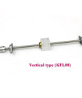 Top Notch T8 Lead Screw Rod Kit For 3D Printers And CNC Gear, 2mm Pitch With 8mm Diameter Available In Sizes Ranging From 4 Inches To 40 Long Inches For Precision Motion Control Setup, vertical KFL08