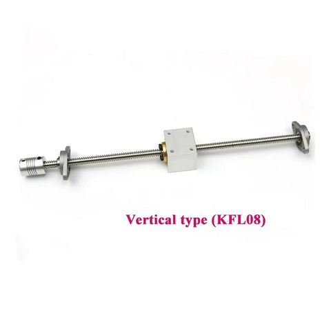 Top Notch T8 Lead Screw Rod Kit For 3D Printers And CNC Gear, 2mm Pitch With 8mm Diameter Available In Sizes Ranging From 4 Inches To 40 Long Inches For Precision Motion Control Setup, vertical KFL08