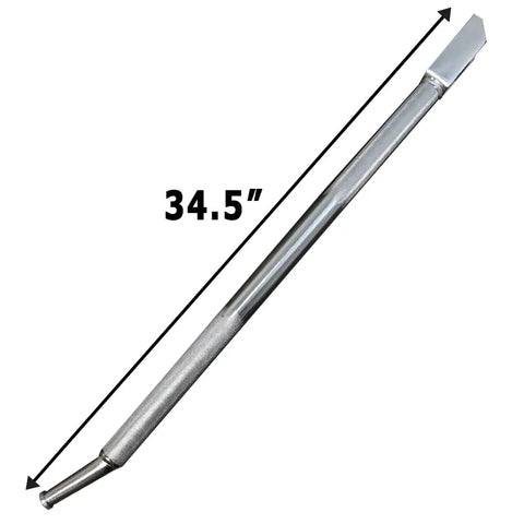 Beefy Chrome Combination Winch Bar With Non Slip Grip For Flatbed Winches And Chain Binders Thirty Four And A Half Inch Leverage Tool, 34.5 in