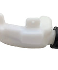 Fuel Tank Assembly Replacement For A Range Of Lawn Gear From MTD Craftsman Troy-Bilt Cub Cadet Yard Machines And More Replaces 753-06921 And Fits HT2200 Y60 YM21CS YM71SS 41AD251G900, white plastic with black cap, side angle