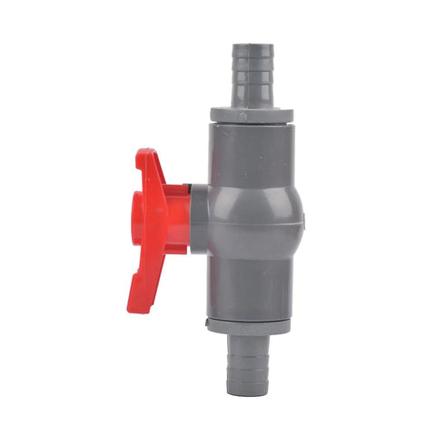 Heavy Duty PVC Ball Valve For Plumbing And Water Supply No Sweat Hookup Full Port Flow Control With Comfortable Red T Handle, 20mm size.