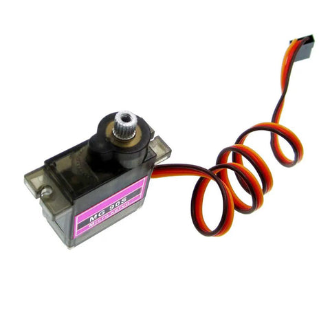 MG90S 9G Micro Servo Motor, metal gear, high torque, with wire, suitable for RC robots, boats, planes, cars, helicopters.