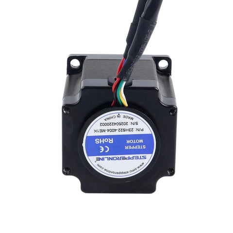 Stepper motor, NEMA 23, closed-loop with magnetic encoder, black housing; STEPPERONLINE