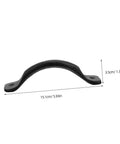 12 Piece Iron Cabinet Door Handles Retro Metal Drawer Pulls for Dressers and Farmhouse Cupboards, side view with dimensions