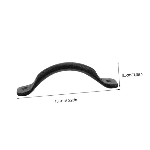 12 Piece Iron Cabinet Door Handles Retro Metal Drawer Pulls for Dressers and Farmhouse Cupboards, side view with dimensions
