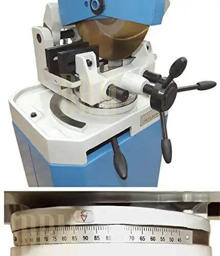 13 Inch 3 Phase Cold Saw Metal Cutter With Heavy Duty Stand And Swivel Vise For Ferrous Materials 1.5 HP 220V Dual Speed adjuster view