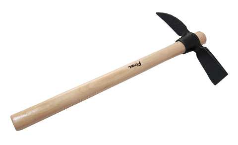 Forged Classic Planting Hoe And Mattock For Garden Weeding And Cultivating 19.7 Inch Beech Wood Handle Digging Tool Vegetable And Flower Planter Heavy Duty 1.9 Lb.