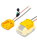 12V Battery Adapter For DeWalt 12V Max With 30A Fuse Copper 14AWG Wire Power Connector shown at two angles
