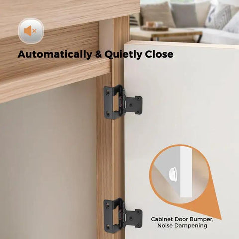 50 Pack Self Closing Cabinet Hinges Semi Overlay Half Inch Matte Black Face Frame Hinges 25 Pairs Half Wrap Around shown on door