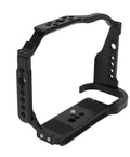 Durable Aluminum Camera Cage Rig For R5II And R52 Full Protection 360 Shield With Anti Slip Pads, angled view showcasing ports.