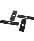 Beefy Eco Edger Blade Replacement 8x2 Hole Diameter 1 Inch Universal Fit, four black steel blades