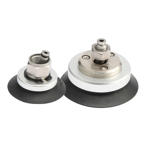 Heavy Duty Manipulator Vacuum Suction Cup Industrial Grade Universal Sway Grip With Pu And Pugb Options for smooth lifting, showing two sizes.