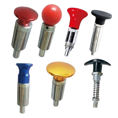 Hella Durable Spring Loaded Steel Pull Pin For Gym Machines And Fitness Equipment Replacement Featuring Secure Reset Bar With Comfortable Plastic Grip Built To Dominate Your Daily Strength Training