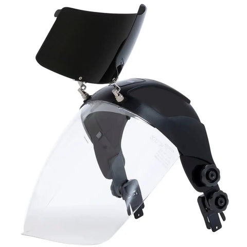 Universal Slot Adapter Safety Face Shield For Plasma And Flame Cutting And Grinding with black UV IR flip front