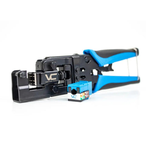 1 Punch Down Termination Tool For Vertical Cable Keystones Pro Grade Carbon Steel With Black Oxide Finish beside blue keystone jack