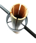 Top view of Heavy Duty Bamboo Splitter 6 Cut Tool For Evenly Dividing Bamboo Into Six Pieces Steel Construction Black Finish