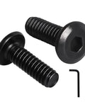 Beefy Flat Head Hex Socket Cap Screws 1/4-20 x 3/4 Inch Full Thread Bolts Black Oxide Stainless 304 18-8 Furniture Fasteners