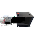 Hardcore Dc Brushless Hydraulic Power Unit Oil Pump Station For Double Acting Lifts Handles Heavy Loads Without Breaking A Sweat 380V Copper PT Port Setup, side view showing motor and black tank.