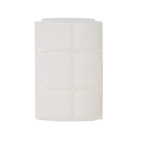 White filter from the 12 Pack Exhaust Filter Replacement Kit For Automatic X Series And Windsor Sensor Upright Vacuums SR12 SR15 SR18 XP12 XP15 XP18 8.614-145.0 Replacement 5143