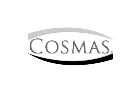 Cosmas brand logo in gray and black for Flat Black Mushroom Cabinet Knobs Set Of 25 For Kitchen And Cabinets, Matte Round Drawer Knobs