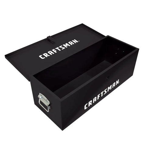 30 Inch Steel Utility Box Black With Weather Resistant Seal Swing Up Handles Lock Ready Hasps Heavy Duty Outdoor Storage