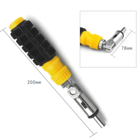 Ready To Bust Knuckles On Car Repairs Rock This 41 Piece Mini Socket Wrench Set With A Reversible Ratchet And Non Slip Handles that features a 200mm handle.