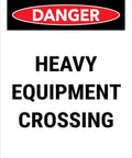 Heavy Equipment Crossing Warning Sign, Built Tough Metal Tin, 8x12 Inch, Industrial Safety Sign for Factory Maintenance Areas