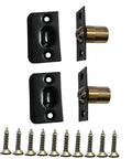 All Metal Ball Catch Door Hardware For Top Of Door Adjustable Drive In Ball Latch Great For Closet Pantry And Invisible Doors Black Two Pack