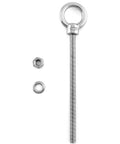 Five Pack One Quarter Inch By Four Inch Stainless Steel Marine Grade Shoulder Eyebolts For Ropes And Cables Outdoor DIY Beefy Heavy Duty Anchoring Rust Resistant And Corrosion Proof Easy To Install