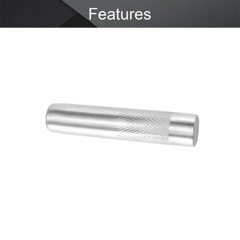 19mm Round Hollow Leather Punch Tool with knurled handle, durable carbon steel, 3.94 inch length for crafting and leatherwork.
