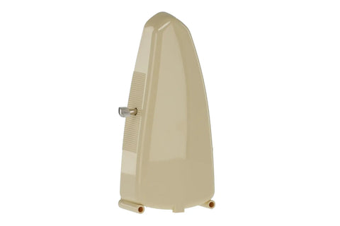 Piccolo Metronome Taktell With Ivory Plastic Casing, Pendulum Tempo Visual Cue, No Bell, German Made Precision Practice Metronome For Musicians, Pros, Rehearsals And Gigs, side view