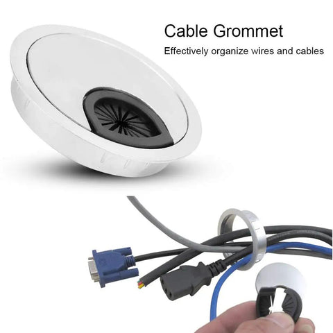 Get Your Desk Totally Cleaned Up With These Sleek Zinc Alloy Cable Grommets That Organize All Those Messy Wires Like A Boss And Keep Your Home Office Looking Totally Fresh While Holding Strong Against Wear And Tear. cable grommet, 66mm, zinc alloy, for desk wire management