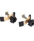 Ultra-Cool Compact T-Track Hold Down Clamps For 3018 Series CNC Router with black knobs and aluminum plates.
