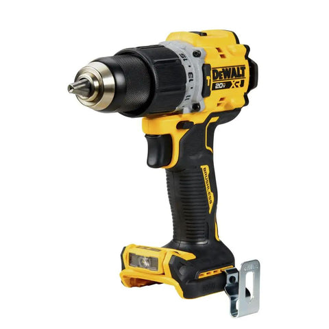 Premium 20V MAX XR Brushless 2 Tool Combo Kit Packing Serious Cordless Punch For Heavy Duty Drilling And Precision Cutting close-up of drill