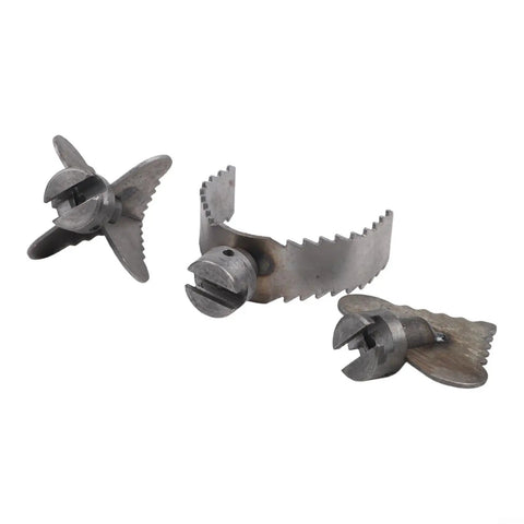 Heavy Duty Six Piece Drain Auger Kit Mounts To Standard Electric Drill For Quick Bathroom Sink Clog Removal showcasing multihead drill bits.