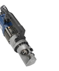 AOXHUGB Handheld Rebar Bender And Quick Cutter Machine with a black handle and silver cutting head for steel rods.