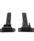 Hella Tough Heavy Duty Strap Gate Hinges Supporting 900 Pounds Heavy Gauge Stainless Steel Farm Entrance Brackets Zero Sag Design, black finish.