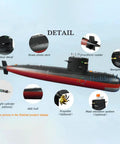 1/72 China Type 039 Song Class RC Submarine Model Kit With Authentic Design, High Precision, Durable FRP And ABS Hull, Detail View