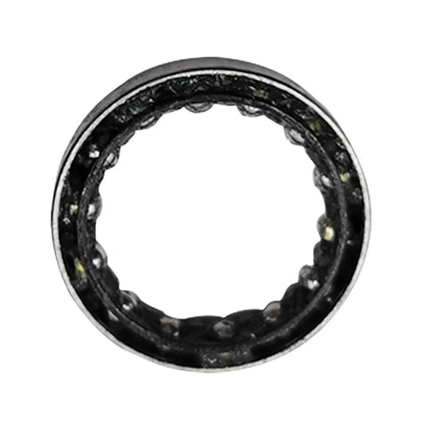 Close-up view of a steel bearing from the Steering Column Rack Kit With Tilt Column For J Series Jeeps Compatible With 1987 1995 Jeep YJ Wrangler