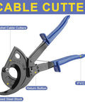 Heavy Duty Ratchet Cable Cutter For Aluminum And Copper Wires Up To 400 Mm2 12.6 Inch Cutter Pliers with blue ergonomic handles