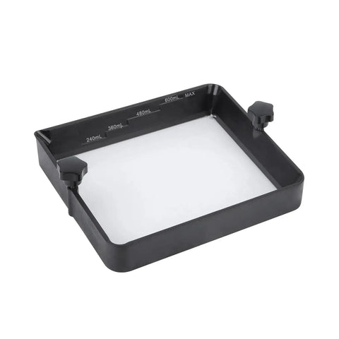 Premium Aluminum Resin Vat Kit With Pre Installed Fep Film And Easy Wipe Metal Tank Upgrade For Creality Halot One Pro Single Plus Sky with gradation marks.