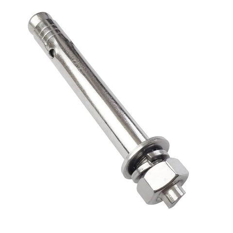 10 Pack M12x120mm Stainless Steel Expansion Bolts With External Hex Washer And Nut For Concrete Walls Rust Resistant Heavy Duty Fasteners